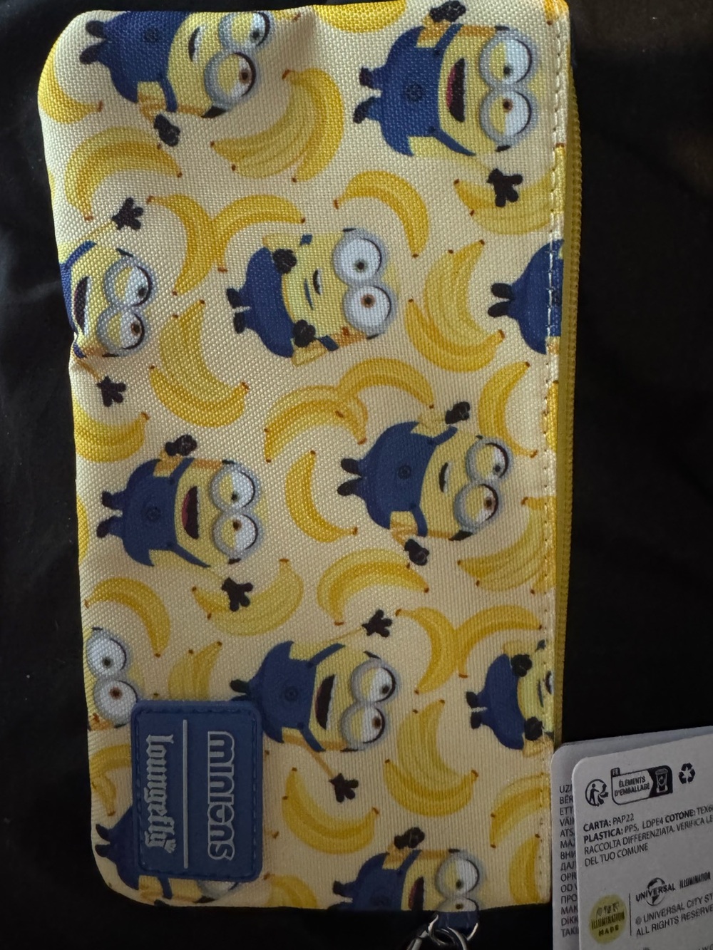 Minions Yellow Banana Print Wristlet